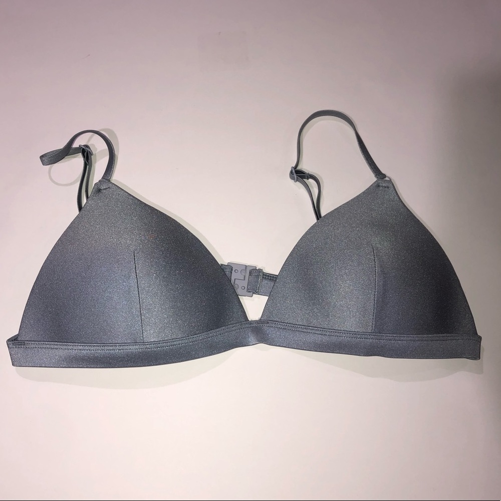 Zimmermann Separates Metallic Silver Triangle Bik… - image 1